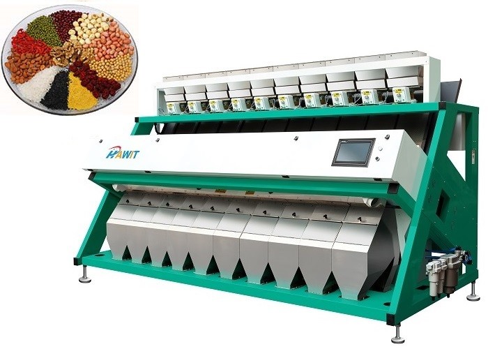 Intelligent Dust Cleaning  10 Chute  CCD Grain Color Sorter
