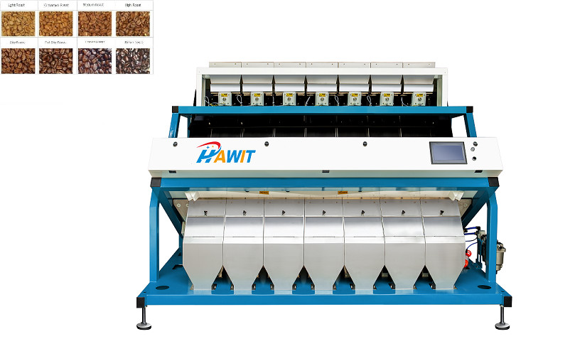 448 Channels CCD Sensor Full LED Coffee Beans Color Sorter Automatic Checking