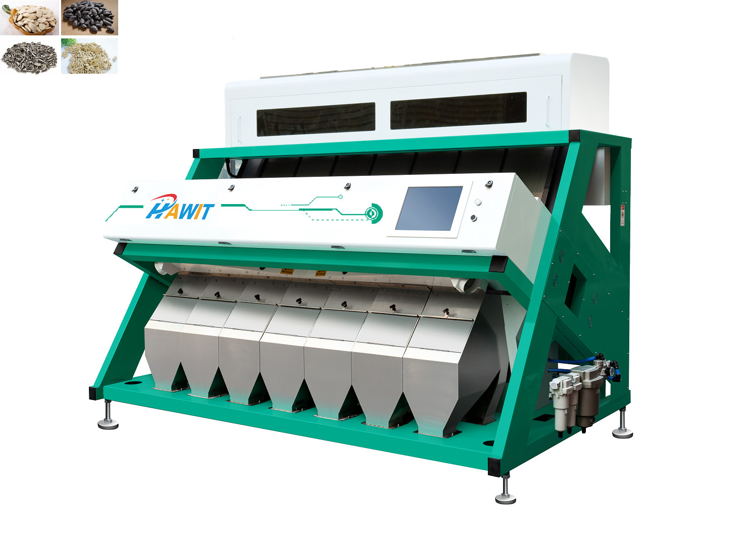99.99 Accuracy 448 Channels Nuts Color Sorter With LED Lamps