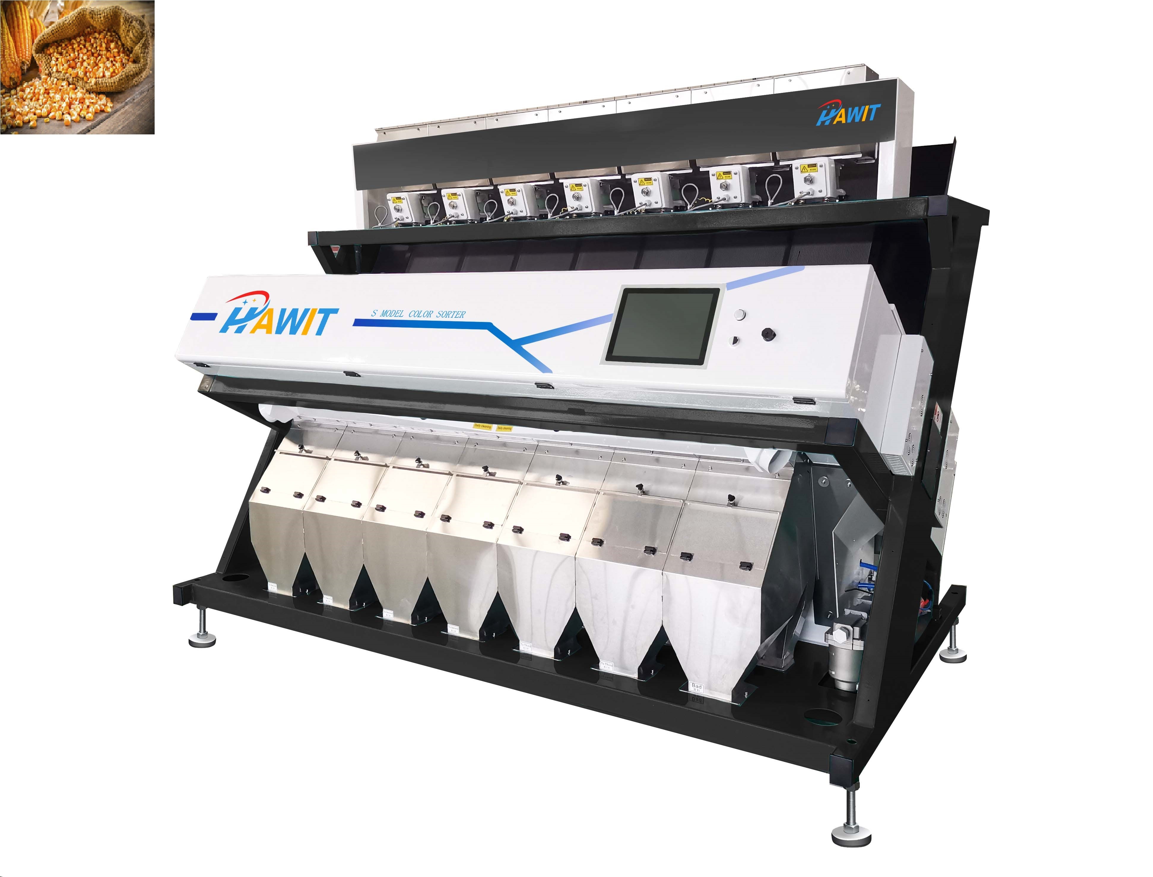 448 Channels Data Processing Software Corn Color Sorter High Speed