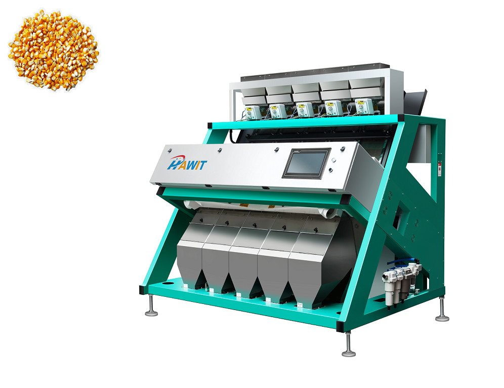 Electromagnetic Ejector Corn Sorting Machine With LED Lamps High Speed