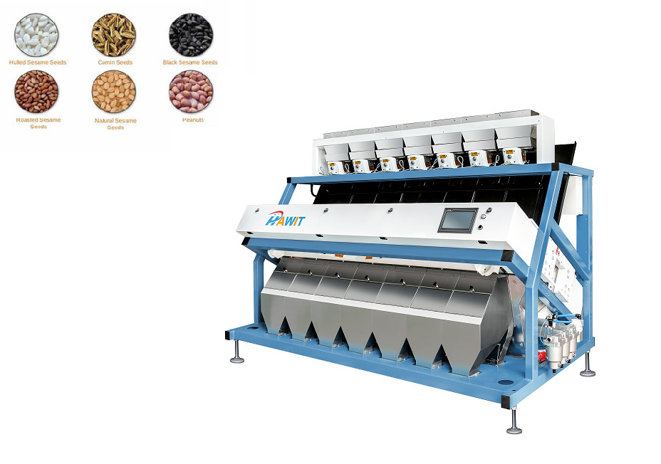 Anti Jamming Grain Color Sorter With LED Lamps High Transmission Speed