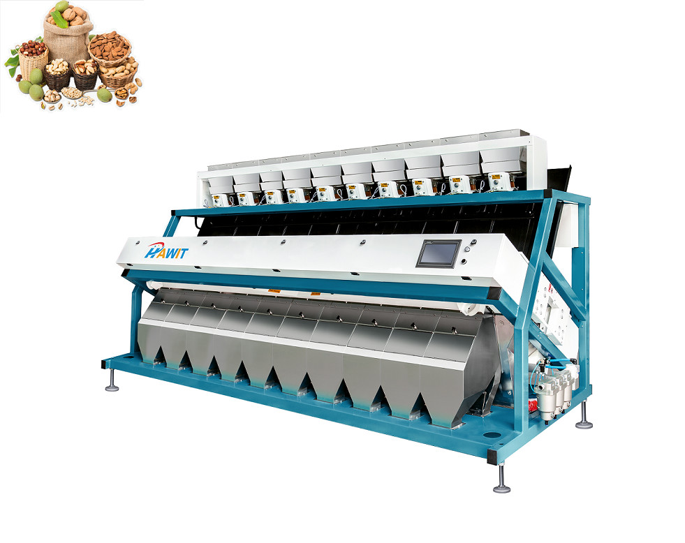 512 Channels Nuts Color Sorter With Unique Feeding System